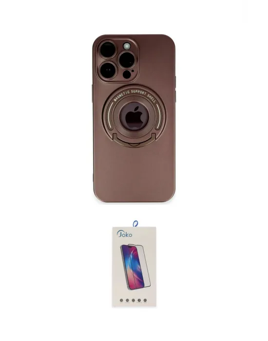 ieg™ iPhone 13 Pro Max Kılıf Eksen Klasik Prime - Siyah Joko 5D Cam