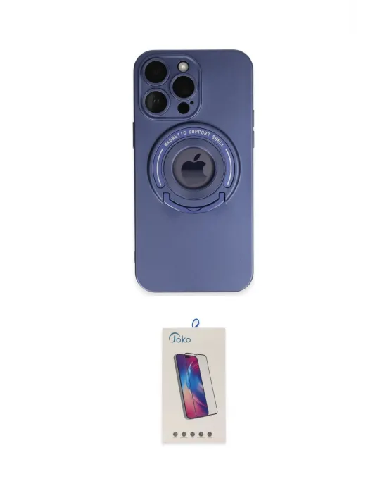 ieg™ iPhone 13 Pro Max Kılıf Eksen Klasik Prime - Siyah Joko 5D Cam