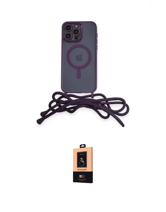ieg™ iPhone 13 Pro Max Kılıf Eksen Özel Seri - Şeffaf Maxco Cam Ekran Koruyucu