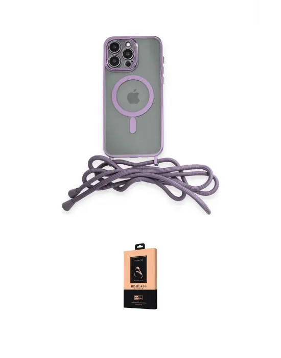 ieg™ iPhone 13 Pro Max Kılıf Eksen Özel Seri - Şeffaf Maxco Cam Ekran Koruyucu