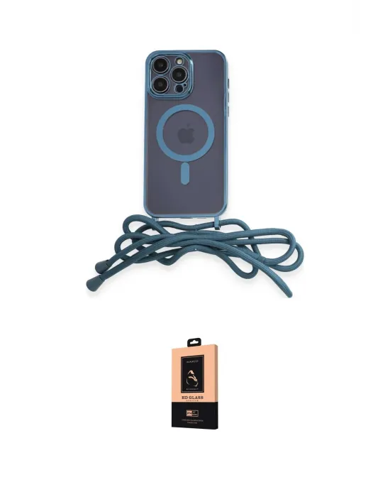 ieg™ iPhone 13 Pro Max Kılıf Eksen Özel Seri - Şeffaf Maxco Cam Ekran Koruyucu