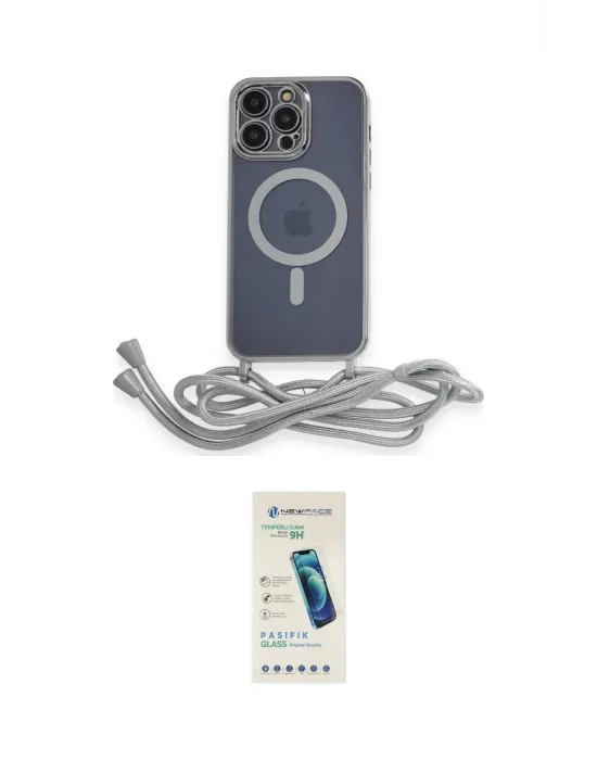 ieg™ iPhone 13 Pro Max Kılıf Eksen Özel Seri - Şeffaf Pasifik Cam Ekran Koruyucu