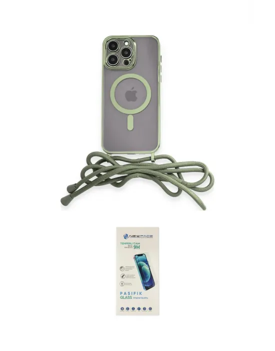 ieg™ iPhone 13 Pro Max Kılıf Eksen Özel Seri - Şeffaf Pasifik Cam Ekran Koruyucu