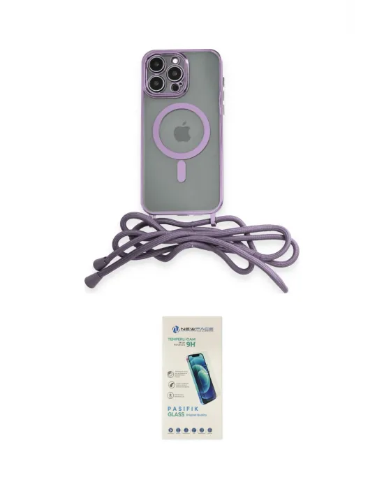 ieg™ iPhone 13 Pro Max Kılıf Eksen Özel Seri - Şeffaf Pasifik Cam Ekran Koruyucu