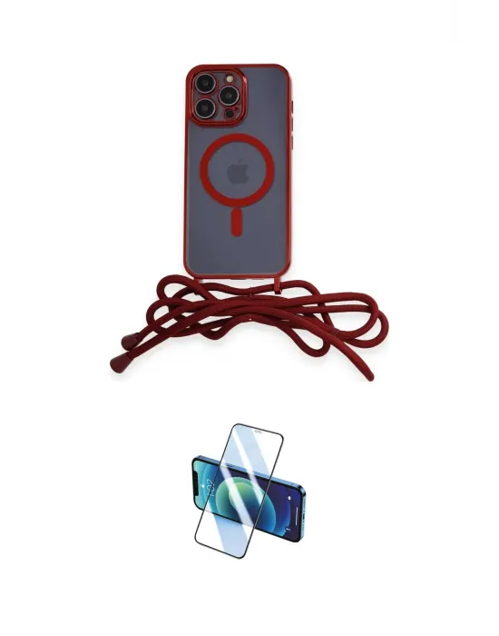ieg™ iPhone 13 Pro Max Kılıf Eksen Özel Seri - Siyah 3D Antistatik Cam Ekran Koruyucu