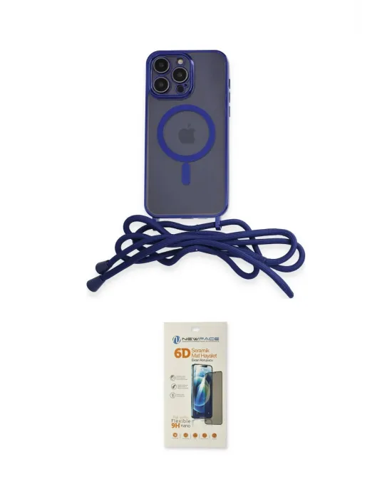 ieg™ iPhone 13 Pro Max Kılıf Eksen Özel Seri - Siyah 6D Mat Seramik Hayalet Nano Ekran Koruyucu