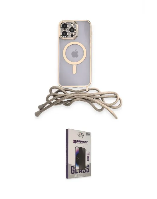 ieg™ iPhone 13 Pro Max Kılıf Eksen Özel Seri - Siyah Bilvis Hayalet Cam Ekran Koruyucu