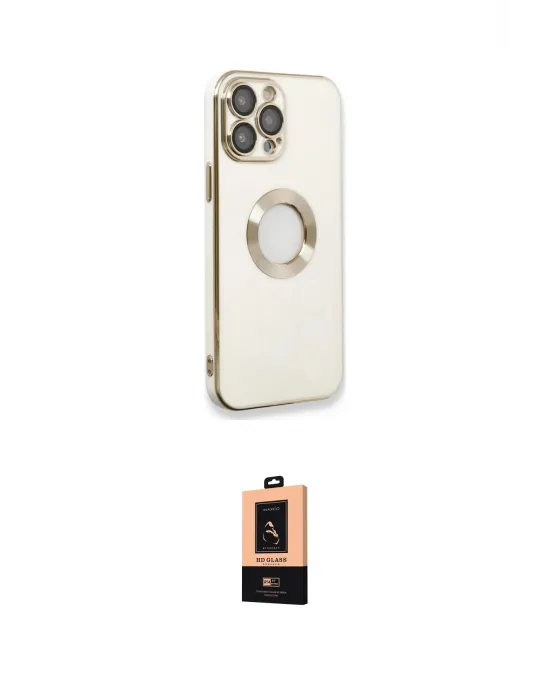 ieg™ iPhone 13 Pro Max Kılıf İz Form Serisi - Şeffaf Maxco Cam Ekran Koruyucu