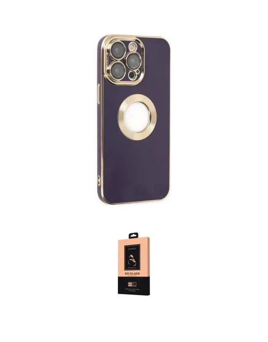 ieg™ iPhone 13 Pro Max Kılıf İz Form Serisi - Şeffaf Maxco Cam Ekran Koruyucu