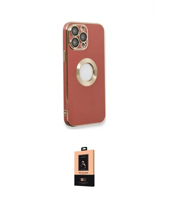 ieg™ iPhone 13 Pro Max Kılıf İz Form Serisi - Şeffaf Maxco Cam Ekran Koruyucu