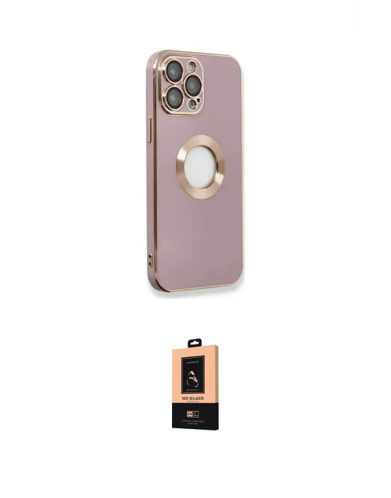 ieg™ iPhone 13 Pro Max Kılıf İz Form Serisi - Şeffaf Maxco Cam Ekran Koruyucu