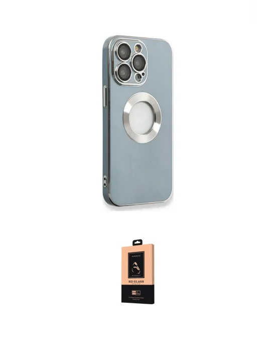 ieg™ iPhone 13 Pro Max Kılıf İz Form Serisi - Şeffaf Maxco Cam Ekran Koruyucu