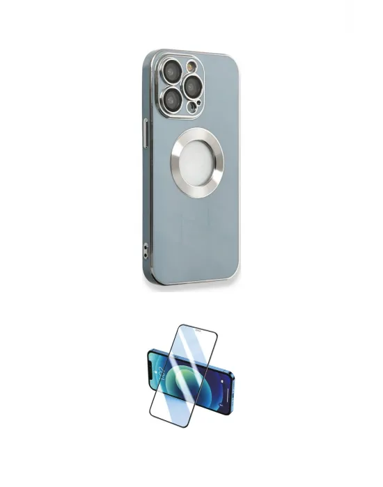 ieg™ iPhone 13 Pro Max Kılıf İz Form Serisi - Siyah 3D Antistatik Cam Ekran Koruyucu