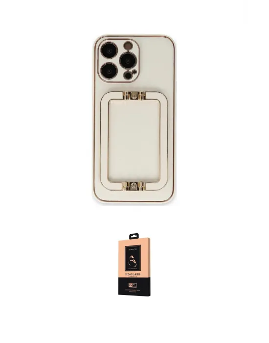 ieg™ iPhone 13 Pro Max Kılıf Kozmos Minimal Prime - Şeffaf Maxco Cam Ekran Koruyucu