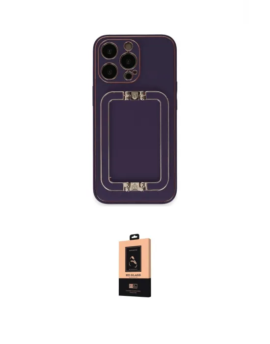 ieg™ iPhone 13 Pro Max Kılıf Kozmos Minimal Prime - Şeffaf Maxco Cam Ekran Koruyucu