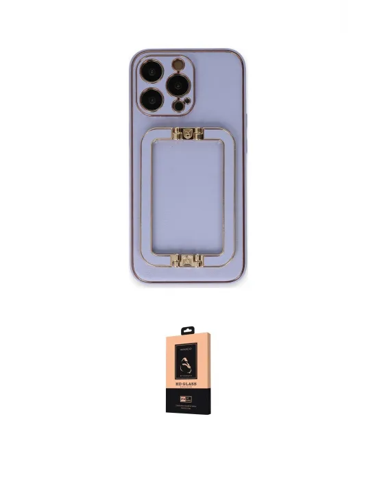 ieg™ iPhone 13 Pro Max Kılıf Kozmos Minimal Prime - Şeffaf Maxco Cam Ekran Koruyucu