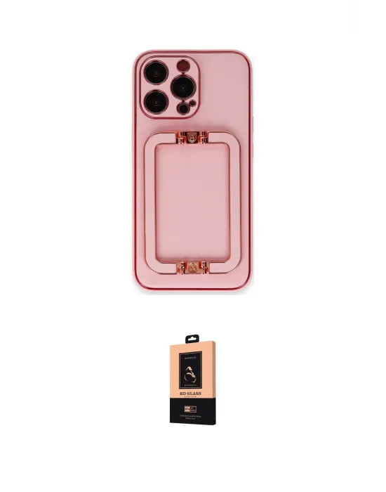 ieg™ iPhone 13 Pro Max Kılıf Kozmos Minimal Prime - Şeffaf Maxco Cam Ekran Koruyucu