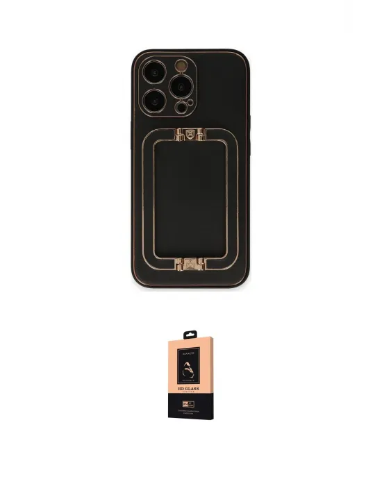ieg™ iPhone 13 Pro Max Kılıf Kozmos Minimal Prime - Şeffaf Maxco Cam Ekran Koruyucu
