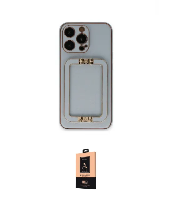 ieg™ iPhone 13 Pro Max Kılıf Kozmos Minimal Prime - Şeffaf Maxco Cam Ekran Koruyucu