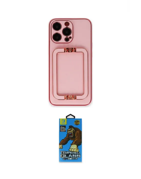 ieg™ iPhone 13 Pro Max Kılıf Kozmos Minimal Prime - Siyah 18D Cam Ekran Koruyucu