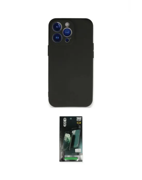 ieg™ iPhone 13 Pro Max Kılıf Kozmos Yansıma Özel Seri - Şeffaf 360 Full Body Arka Koruyucu