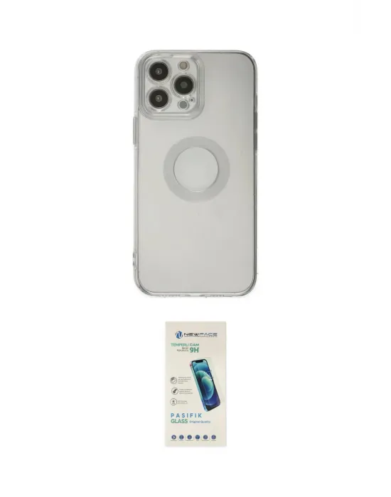 ieg™ iPhone 13 Pro Max Kılıf Kutup Klasik - Şeffaf Pasifik Cam Ekran Koruyucu