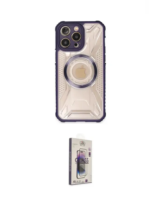 ieg™ iPhone 13 Pro Max Kılıf Kutup Modern - Siyah Bilvis 3D Cam Ekran Koruyucu