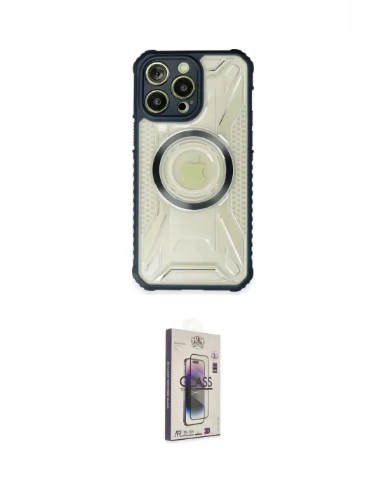 ieg™ iPhone 13 Pro Max Kılıf Kutup Modern - Siyah Bilvis 3D Cam Ekran Koruyucu