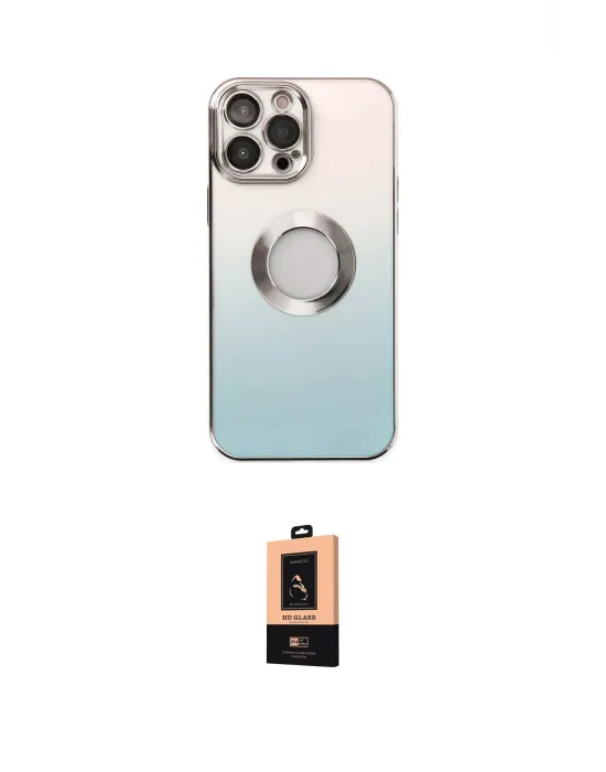 ieg™ iPhone 13 Pro Max Kılıf Kutup Yansıma Özel Seri - Şeffaf Maxco Cam Ekran Koruyucu