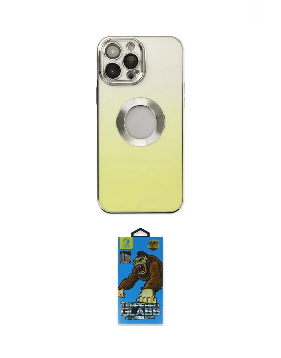 ieg™ iPhone 13 Pro Max Kılıf Kutup Yansıma Özel Seri - Siyah 18D Cam Ekran Koruyucu
