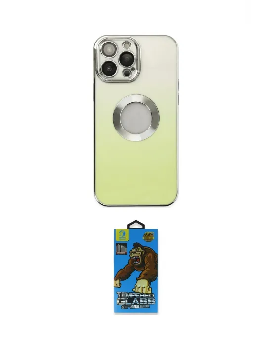 ieg™ iPhone 13 Pro Max Kılıf Kutup Yansıma Özel Seri - Siyah 18D Cam Ekran Koruyucu