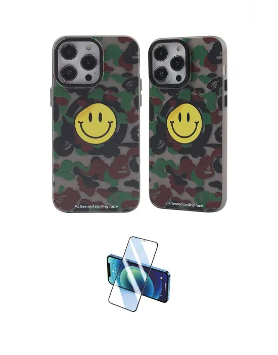ieg™ iPhone 13 Pro Max Kılıf Nova Doku Koleksiyonu - Siyah 3D Antistatik Cam Ekran Koruyucu