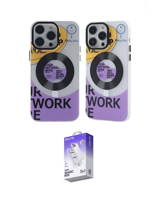 ieg™ iPhone 13 Pro Max Kılıf Nova Doku Koleksiyonu - Siyah Bilvis 5in1 3D Magic Cam Ekran Koruyucu