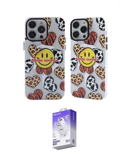 ieg™ iPhone 13 Pro Max Kılıf Nova Doku Koleksiyonu - Siyah Bilvis 5in1 3D Magic Cam Ekran Koruyucu