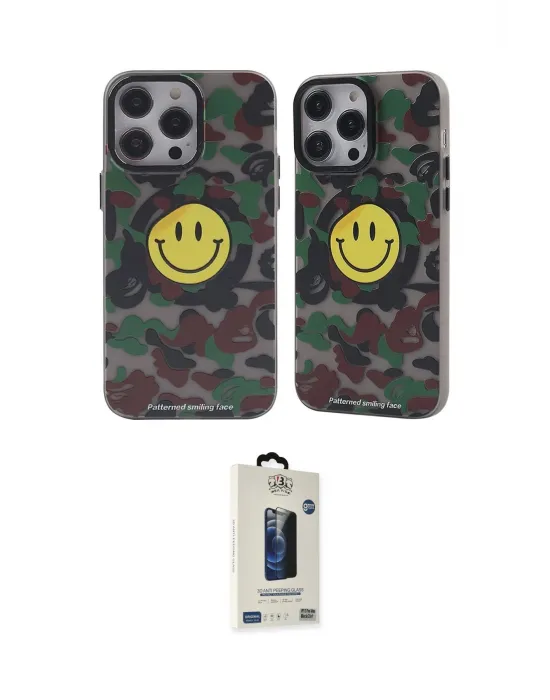 ieg™ iPhone 13 Pro Max Kılıf Nova Doku Koleksiyonu - Siyah Bilvis Hayalet Cam Ekran Koruyucu