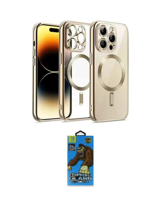 ieg™ iPhone 13 Pro Max Kılıf Nova Işık Özel Seri - Siyah 18D Cam Ekran Koruyucu