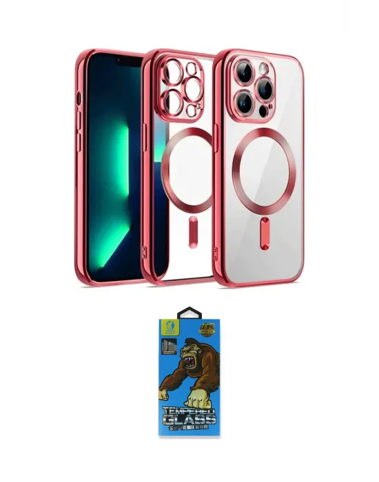 ieg™ iPhone 13 Pro Max Kılıf Nova Işık Özel Seri - Siyah 18D Cam Ekran Koruyucu