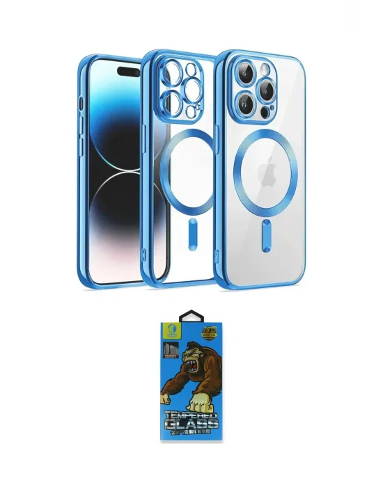 ieg™ iPhone 13 Pro Max Kılıf Nova Işık Özel Seri - Siyah 18D Cam Ekran Koruyucu