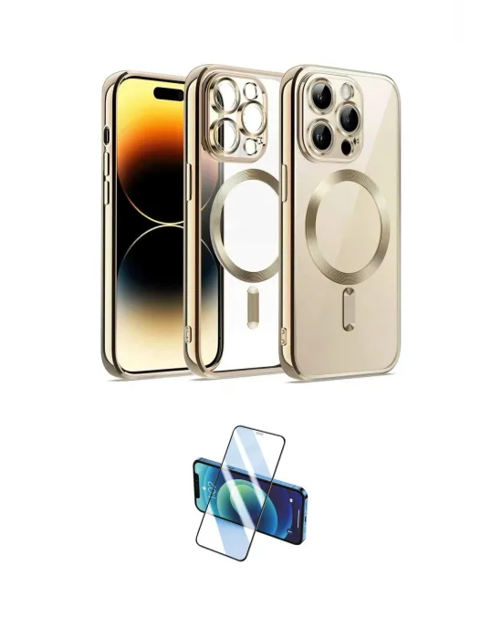 ieg™ iPhone 13 Pro Max Kılıf Nova Işık Özel Seri - Siyah 3D Antistatik Cam Ekran Koruyucu