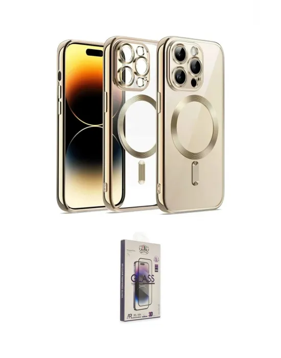 ieg™ iPhone 13 Pro Max Kılıf Nova Işık Özel Seri - Siyah Bilvis 3D Cam Ekran Koruyucu