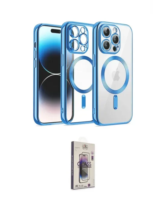 ieg™ iPhone 13 Pro Max Kılıf Nova Işık Özel Seri - Siyah Bilvis 3D Cam Ekran Koruyucu