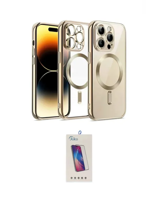 ieg™ iPhone 13 Pro Max Kılıf Nova Işık Özel Seri - Siyah Joko 5D Cam