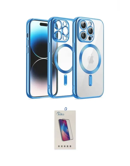 ieg™ iPhone 13 Pro Max Kılıf Nova Işık Özel Seri - Siyah Joko 5D Cam