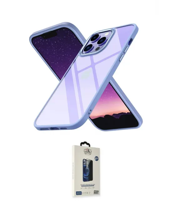 ieg™ iPhone 13 Pro Max Kılıf Nova Işık Serisi - Siyah Bilvis Hayalet Cam Ekran Koruyucu
