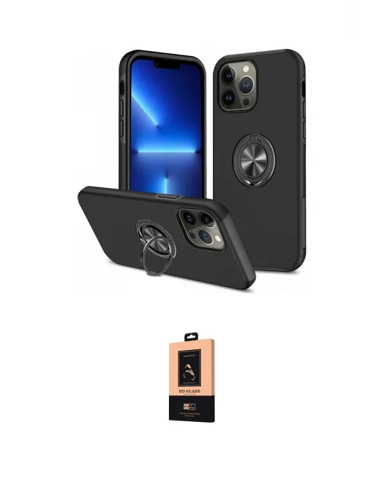 ieg™ iPhone 13 Pro Max Kılıf Odak Form Prime - Şeffaf Maxco Cam Ekran Koruyucu