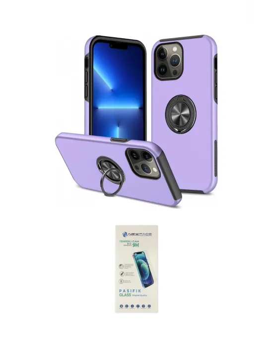 ieg™ iPhone 13 Pro Max Kılıf Odak Form Prime - Şeffaf Pasifik Cam Ekran Koruyucu