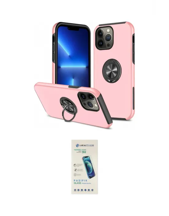 ieg™ iPhone 13 Pro Max Kılıf Odak Form Prime - Şeffaf Pasifik Cam Ekran Koruyucu