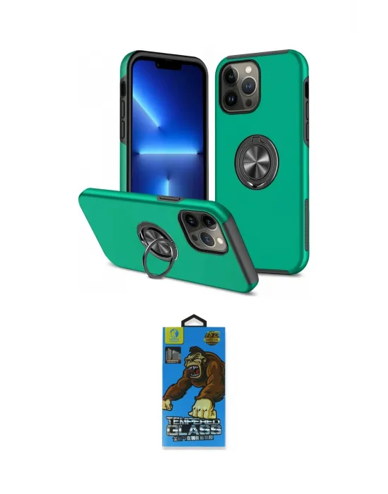 ieg™ iPhone 13 Pro Max Kılıf Odak Form Prime - Siyah 18D Cam Ekran Koruyucu