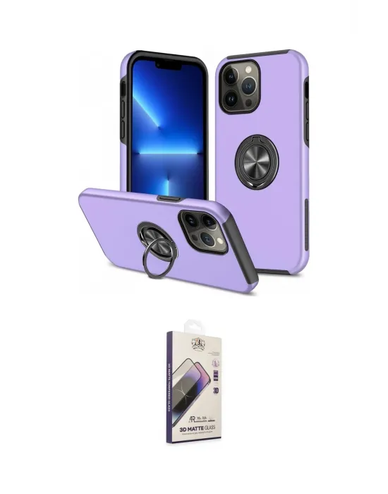 ieg™ iPhone 13 Pro Max Kılıf Odak Form Prime - Siyah Bilvis 3D Mat Cam Ekran Koruyucu