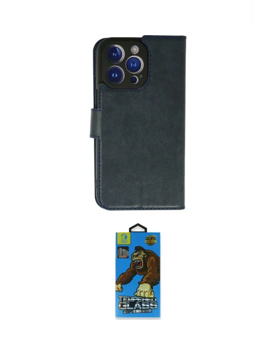 ieg™ iPhone 13 Pro Max Kılıf Siluet Işık Serisi - Siyah 18D Cam Ekran Koruyucu